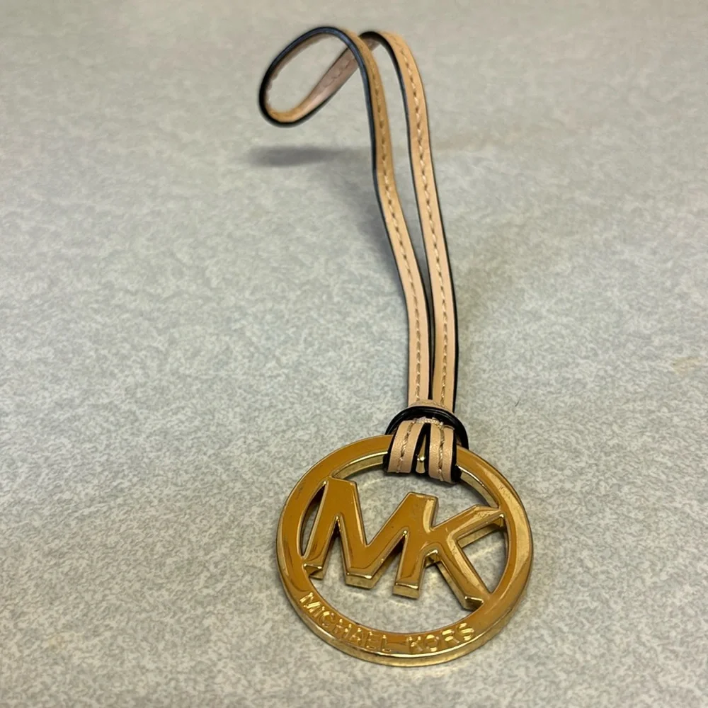 Michael Kors Authentic bag tag logo gold accents - Picture 1 of 2